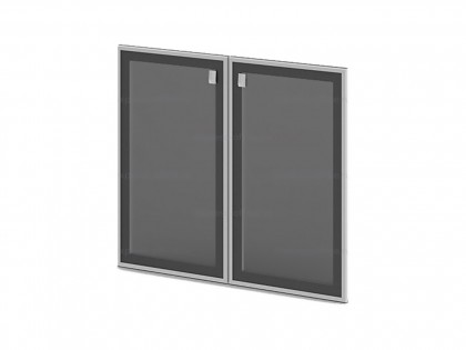 Мебель для персонала VASANTA Двери стеклянные в алюминиевом профиле V-014