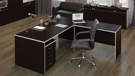 Офисный стол с тумбой SWIFT - вид 1